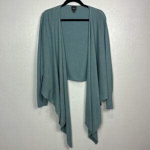 Eileen Fisher Silk Cashmere Blend Livid Cascade Open Front Cardigan Size XL